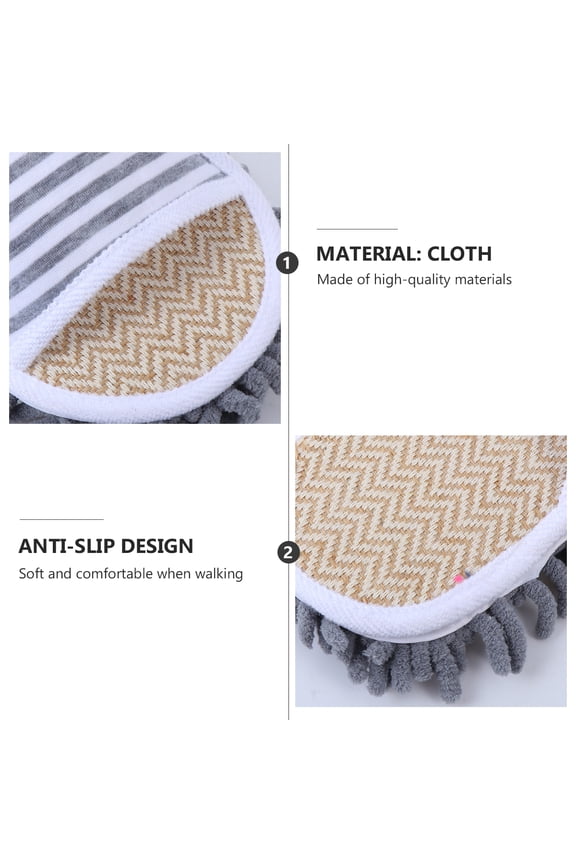 Slipper 1 Pair Slipper Microfiber Floor Cleaning Mop Slippers Household Slippers