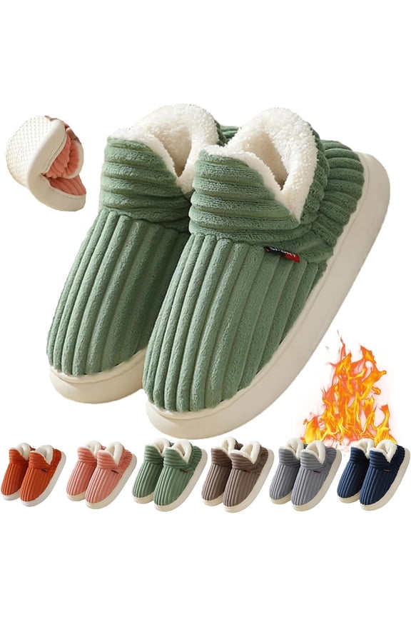 Slipper Booties, Cloud Slippers for Women & Men, Warm Plush Lining with Non-Slip Sole, Lightweight Comfort Indoor Outdoor House Shoes