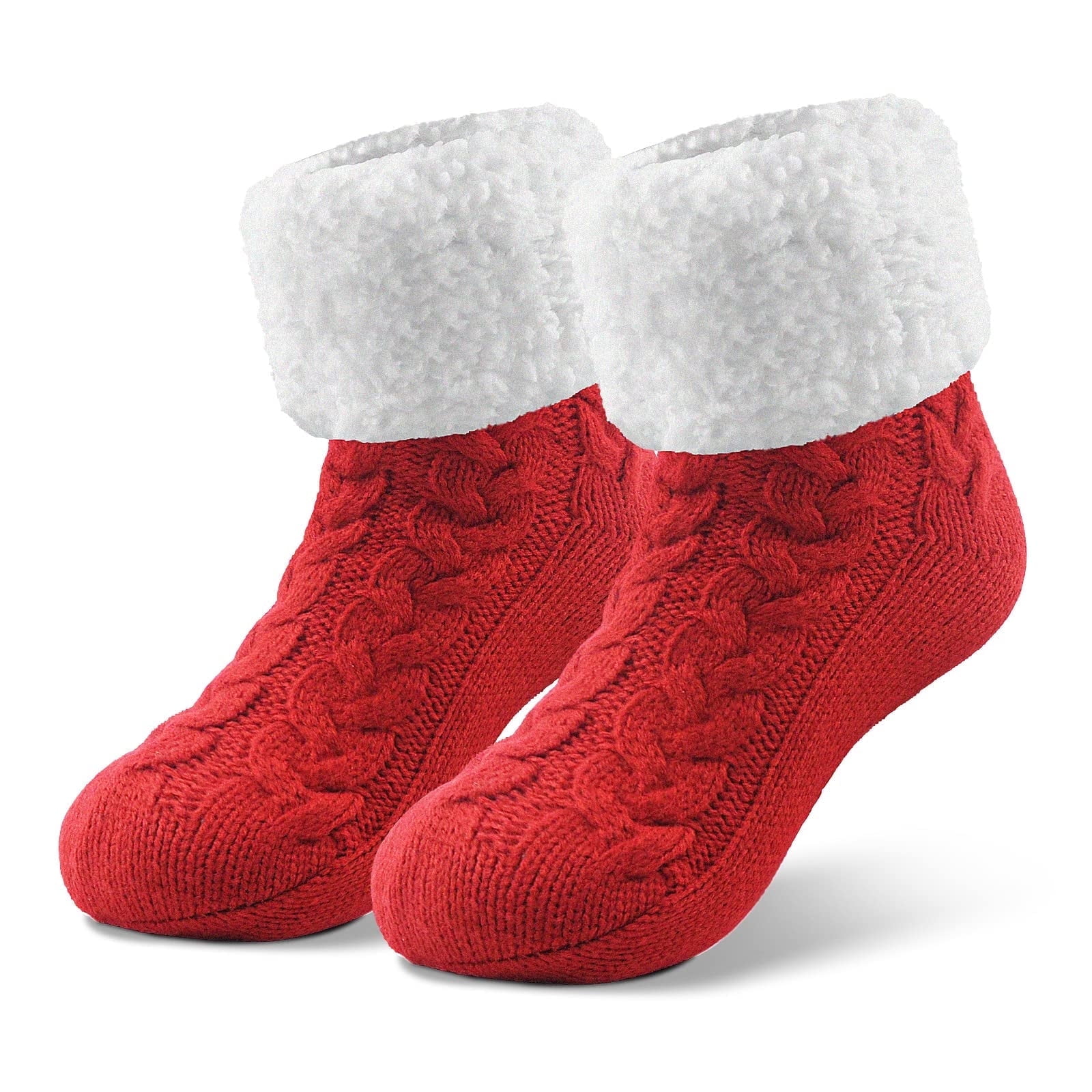 Slipper Fuzzy Socks for Women Fluffy Cozy Cabin Winter Warm Soft Fleece ...