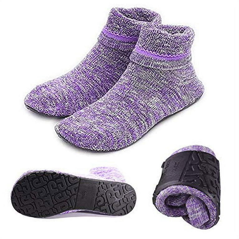 Slipper Socks Home Shoes Socks with Soles Rubber Bottom Non Slip Portable  Fun Wear