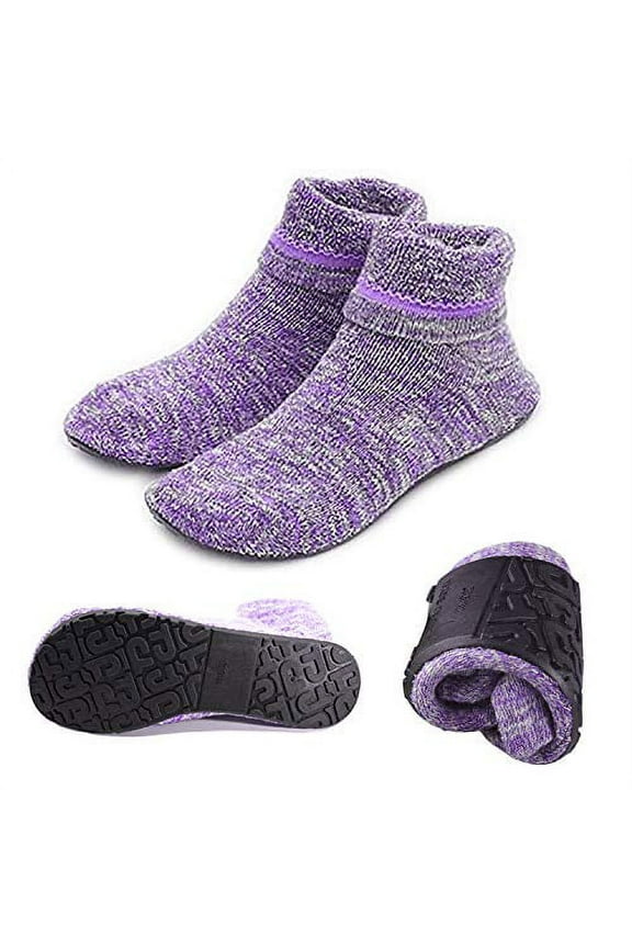 Slipper Socks Home Shoes Socks with Soles Rubber Bottom Non Slip Portable Fun Wear
