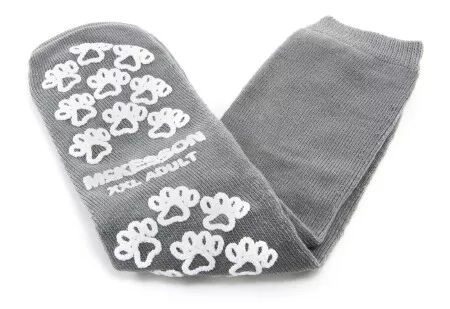 GROSSYGLOW Slipper Socks McKesson Terries Adult 2 X-Large Gray Above the Ankle 1 Pair