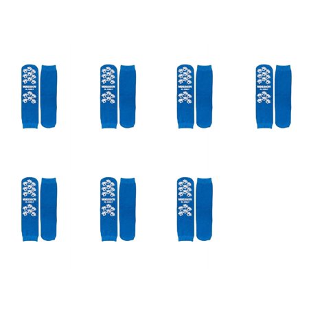 Slipper Socks McKesson Terries X-Large Royal Blue Above the Ankle Single Imprint 7 Pairs