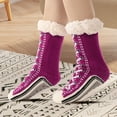 thumbnail image 1 of Slipper Socks, Non Slip Socks For Women, Warm Winter Cozy Fuzzy Slipper Socks, Super Soft Fleece lined with Grippers, Reading Socks Sleeping Thick Pattern Floor Home Socks E, 1 of 9