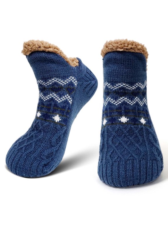 Slipper Socks, PUTUO Fuzzy Socks, Thermal Cozy Warm Fluffy Winter Warm Socks, 1 Pair Plush Socks for Men, Christmas Gifts for Men