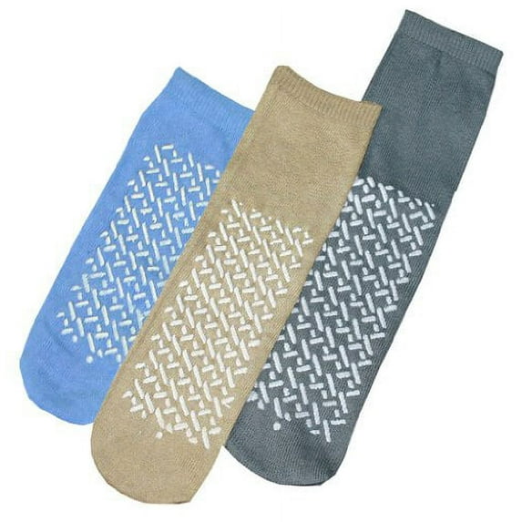 Slipper Socks - Pack of 48 Pairs (L, Sky Blue)