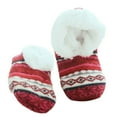 thumbnail image 1 of Slipper Socks for Women Fuzzy Socks with Grippers Non Bottoms Cozy Warm House Slippers Fall Socks Brick Red One Size, 1 of 3