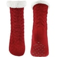 thumbnail image 1 of Slipper Socks for Women with Grippers Non Slip Fuzzy Grip Winter Warm Cozy Thick Comfy Soft Fleece Cabin Socks, 1 of 6