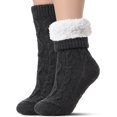 thumbnail image 1 of Slipper Socks for Women with Grippers Non Slip, Sherpa Lined Slipper Socks 1Pairs, 1 of 4