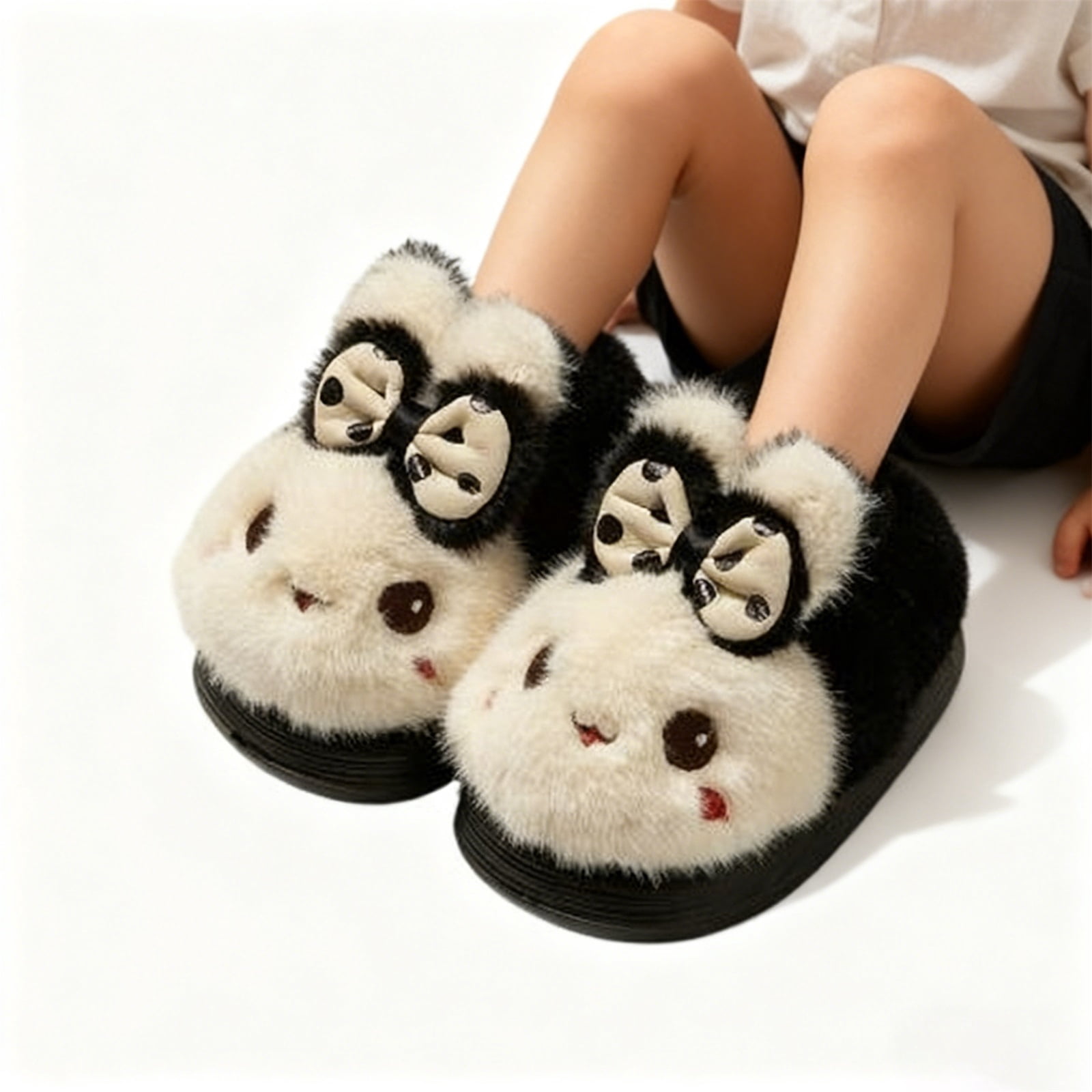 Slippers Bow Rabbit Girl Slippers Animal Slippets Plush Sluppers Slip ...