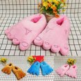 thumbnail image 1 of Slippers For Women Fuzzy Slippers Cute Cartoon Fluffy Plush House Slippers For Women Men Indoor Blue One Size, 1 of 5