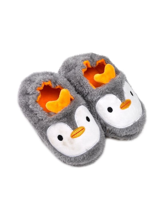 Slippers Gift for Boys Toddler Girls Slippers Cartoon Plush Warm Shoes Kids Cartoon Cute Animal Warm House Shoes Save Big