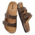 thumbnail image 1 of Lezzglt Kids Slides Sandals, Cork Footbed Sandals for Girls Boys, Non-Slip Boys and Girls Slides Shoes with Adjustable Buckle Summer Slip-on Slippers Indoor Outdoor, 1 of 8