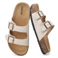 thumbnail image 1 of Lezzglt Kids Slides Sandals, Cork Footbed Sandals for Girls Boys, Non-Slip Boys and Girls Slides Shoes with Adjustable Buckle Summer Slip-on Slippers Indoor Outdoor, 1 of 8