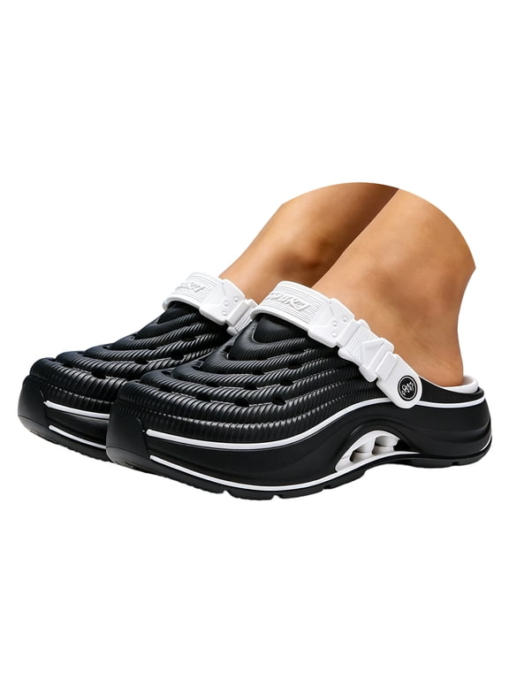 Slippers Men Rubber Summer Sandals for Men Women Breathable and Comfortable Summer Clogs Waterproof EVA Cloud Slides Slip-On Beach Shoes Arch Support