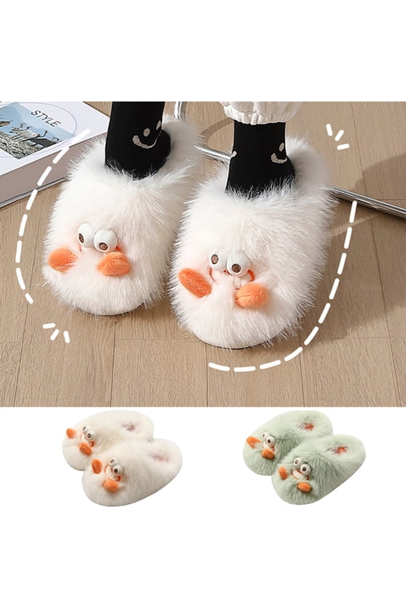 Slippers Winter Shoes Slippers For Women, A Pair Of Lazy Slippers Curly Cozy Flat Slide Slippers Comfy Soft Non-Slip House Shoes Indoor And Outdoor, Warm Gift Green qILAKOG Size 38