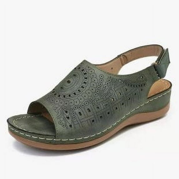 Slippers Women,AXXD Women's Shoes Wedge Slide Slippers Ladies Outdoor Slippers Pearl Chain Soft Sole for Girls' Easter Outfits Green 9.5