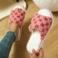 thumbnail image 1 of Slippers for Women All-Match Plus Size Round Open Toe Warm Comfort Slippers Soft Slipsole Slides with Breathable Lining Fall Winter Daily Leisure Footwear for Ladies Juniors & Teens, 1 of 7