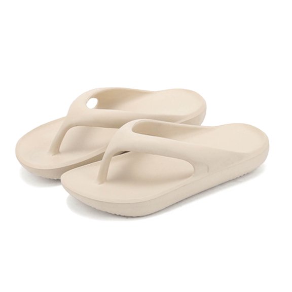 Slippers for Women,Bathing Shoes Men's Bathing Slippers Non Slippers Summer Cosy Slippers Thicker Sole Toe Separator Flip Flops Clouds Sandals Bathing Slippers,Womens Slippers,White,5