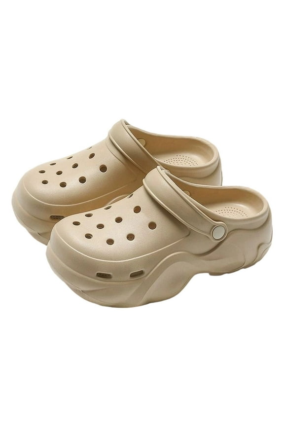 Slippers for Women,Comfortable On Clogs For Women Men Unisex Breathable Casual Walking Shoes Lightweight Soft Sole Thick Platform Sandals,Womens Slippers,Khaki,37-38