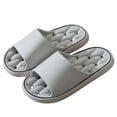 thumbnail image 1 of Slippers for Women,Couple Women Men Solid Shower Room Home Non Breathable Massage Soft Sole Slipper Comfortable Flat Shoes,Womens Slippers,Grey,11, 1 of 5