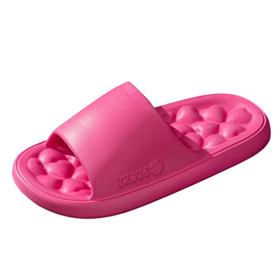 Slippers for Women,Couple Women Men Solid Shower Room Home Non Breathable Massage Soft Sole Quick Drying Slipper Comfortable Flat Shoes,Womens Slippers,Hot Pink,8