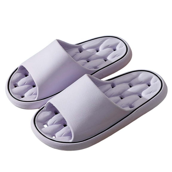 Slippers for Women,Couple Women Men Solid Shower Room Home Non Breathable Massage Soft Sole Quick Drying Slipper Comfortable Flat Shoes,Womens Slippers,Purple,8