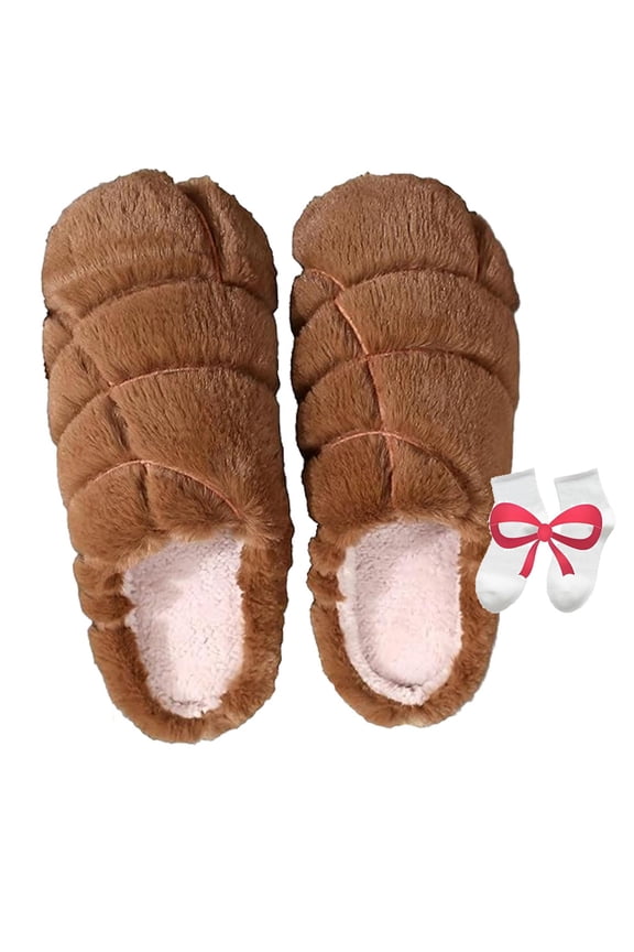 Slippers for Women, Cozy Mexican Bread Pantuflas with Memory Foam, Plush Lining, Quilted Design (Pink, M, Adult, Women, 9, Numeric Range, US Footwear Size System, 10, Medium)