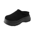 thumbnail image 1 of Slippers for Women,Cozy Thick Soled ’s Slippers For Warm Indoor Outdoor Wear Lined Casual On For Relaxed Home Lounging And Louder Comfort,Womens Slippers,Black,6.5, 1 of 9