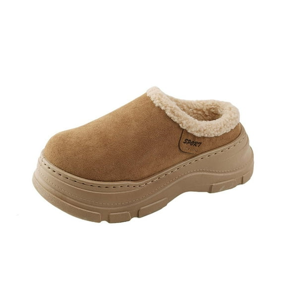 Slippers for Women,Cozy Thick Soled ’s Slippers For Warm Indoor Outdoor Wear Lined Casual On For Relaxed Home Lounging And Louder Comfort,Womens Slippers,Khaki,7.5
