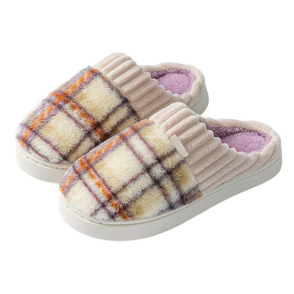 Slippers for Women Indoor House Slippers for Woman Warm And Cozy Women's Slippers Thick Sole Indoor Home Shoes For Couples Stylish Striped With Comfort For Relaxation