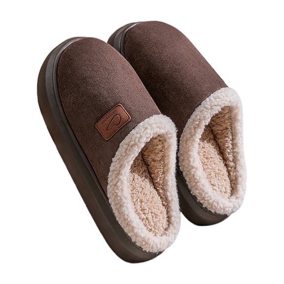 Slippers for Women,Memory Foam Slippers For Cozy Indoor Outdoor Slide On Comfort Footwear With Thick Sole Winter Warm Slide Sandals,Womens Slippers,Coffee,13-14