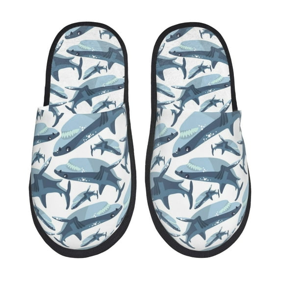 Slippers for Women Men, Funny Cool Shark Warm Womens Mens House Shoes Bedroom Slippers, Fuzzy Memory Foam Slippers Winter House Indoor Shoes Aesthetic Dorm Slippers