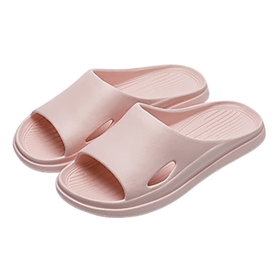 Slippers for Women,Men And Slippers Bathroom Household Slippers Comfortable Non Home Slippers Summer Beach Solid Color Flat Bottom Home Sandals,Womens Slippers,Pink,5.5