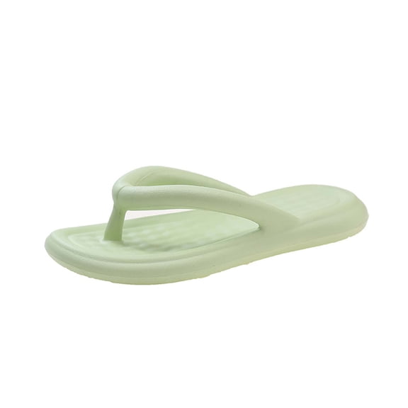 Slippers for Women,Ms Europe And The United States Summer Soft Bottom Chain Flat Bottom One Word Slippers Female Stone Pattern Beach Sandals Drag,Womens Slippers,Light Green,8