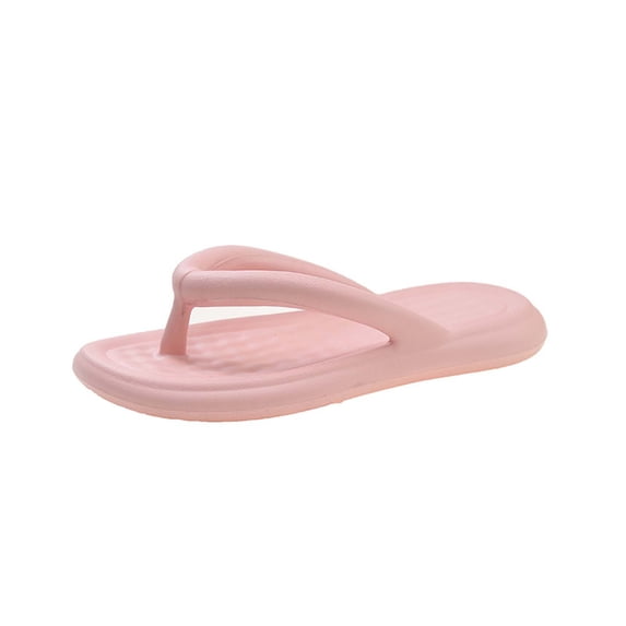 Slippers for Women,Ms Europe And The United States Summer Soft Bottom Chain Flat Bottom One Word Slippers Female Stone Pattern Beach Sandals Drag,Womens Slippers,Pink,7