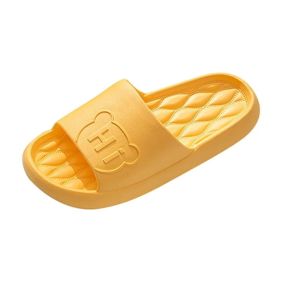 Slippers for Women,Slippers Fashionable New Pattern Summer Indoor And Outdoor Cartoon Cute Printing Comfortable Soft Soled Flat Light Slippers,Womens Slippers,Yellow,7