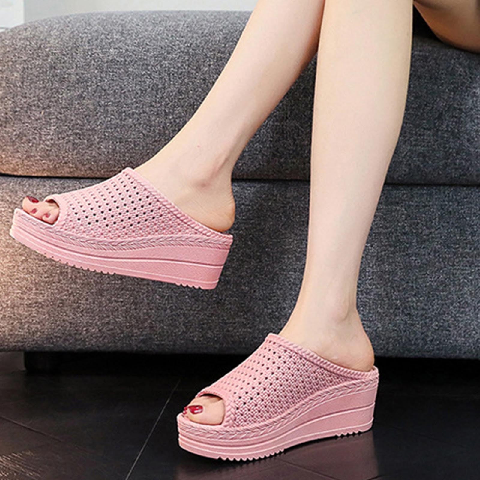 Slippers for Women Under 10 Dollars,AXXD Women's Shoes Shoes Fashion Solid Color Minimalistic Sexy Candy Colors Lace Flat Slippers Sandals for Easter