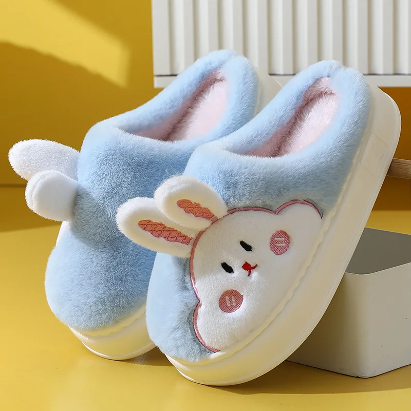 Slippers Women Warm Winter Rabbit bunny teddy Bear Kawaii Plush Contton ...