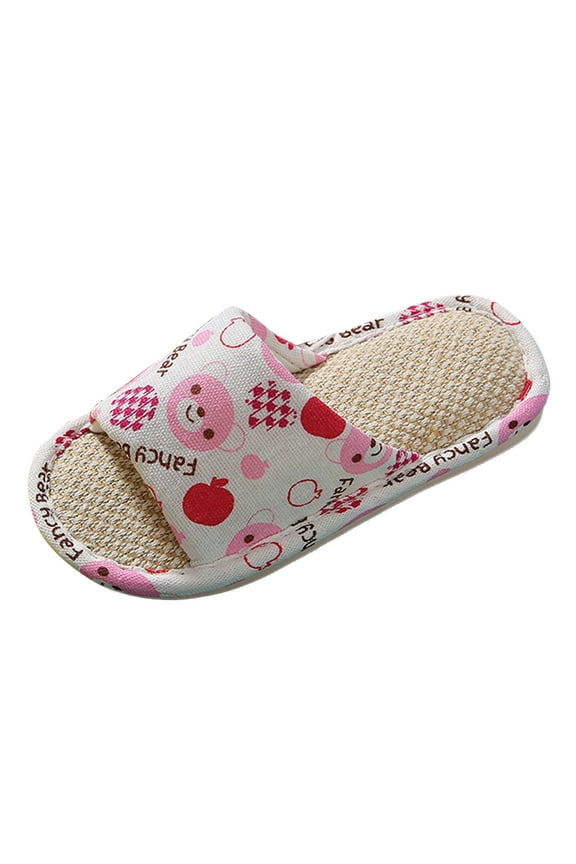 Slippers for Girls Size 1 Girls Bow Slippers Cute Summer Flip Flops Cushion Thick Sole Large Bow Kawaii Platform Cloud Slides Home Sandals