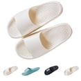 thumbnail image 1 of Slippers for Men Slip-on Flat Heel Non-Slip Slides Shower Shoes Mens Comfortable Lightweight Indoor Bathroom Sandals Outdoor Beach Shoes, 1 of 7