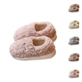 thumbnail image 1 of Slippers for Men and Women Fuzzy House Slippers with Heel Cover Winter Warm Lined Indoor Outdoor Shoes Soft Sole Cozy Cotton Footwear, 1 of 5