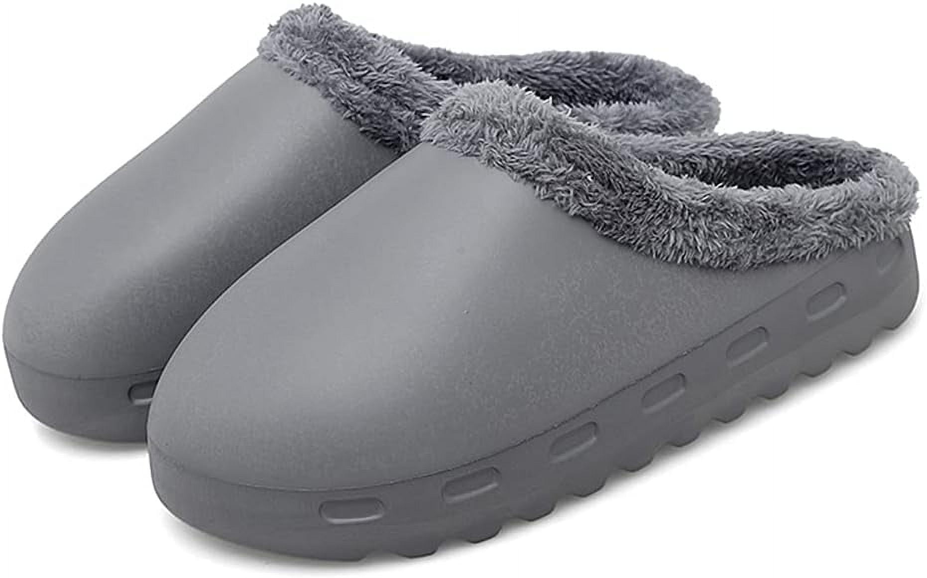 Slippers for Woman Mens Indoor Outdoor EVA Waterproof Fur Lined Clog ...
