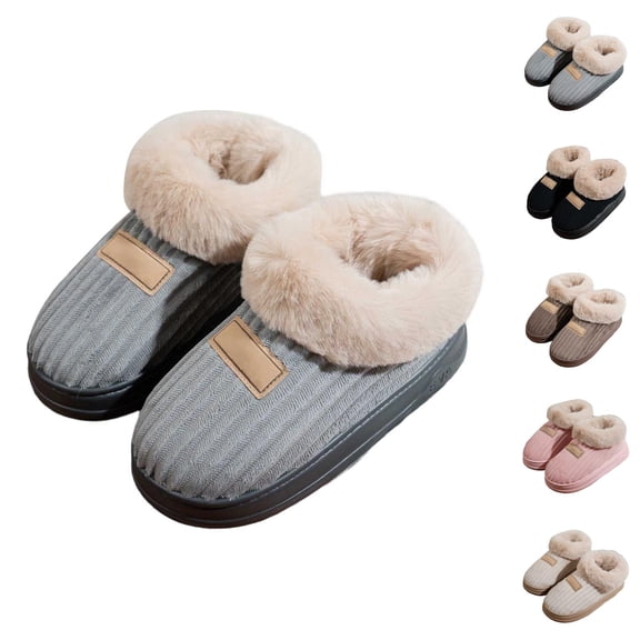 Slippers for Women 2025 Winter Warm Lined Soft Cozy Slippers Indoor Outdoor Platform House Shoes