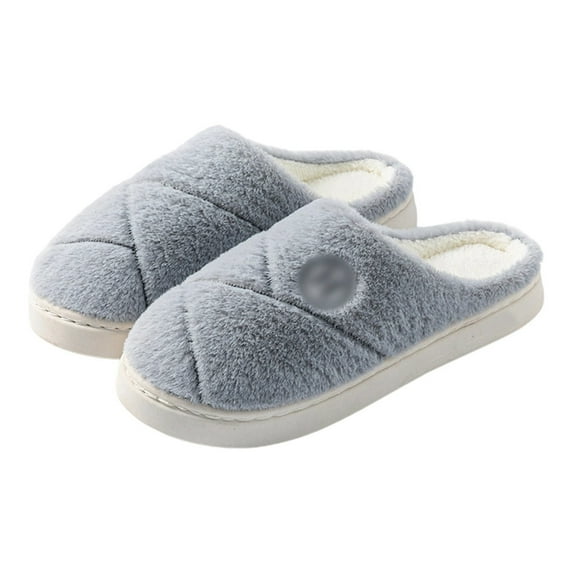 Slippers for Women,Arch Support Memory Foam Slippers Soft Comfortable Indoor Non- Warm Cozy Home Footwear for Winter,Womens Slippers,Grey,36