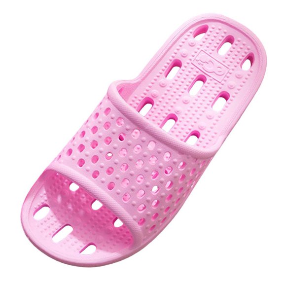 Slippers for Women,Bathroom Bath Slippers Indoor Home Home Soft Bottom EVA Leakage Sandals Slippers Female,Womens Slippers,Light Pink,6.5