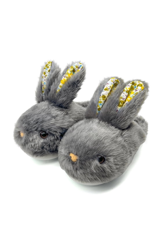 Slippers for Women,Bunny Warm Slippers Soft Memory Foam Lightweight Slippers Rabbit Shoes,Womens Slippers,Dark Gray,7