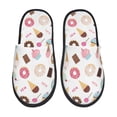 thumbnail image 1 of Slippers for Women, Cartoon Donut Ice Cream Candy Womens Slippers Fuzzy Winter House Shoes, Soft Anti-Skid Slippers Indoor and Outdoor, 1 of 5