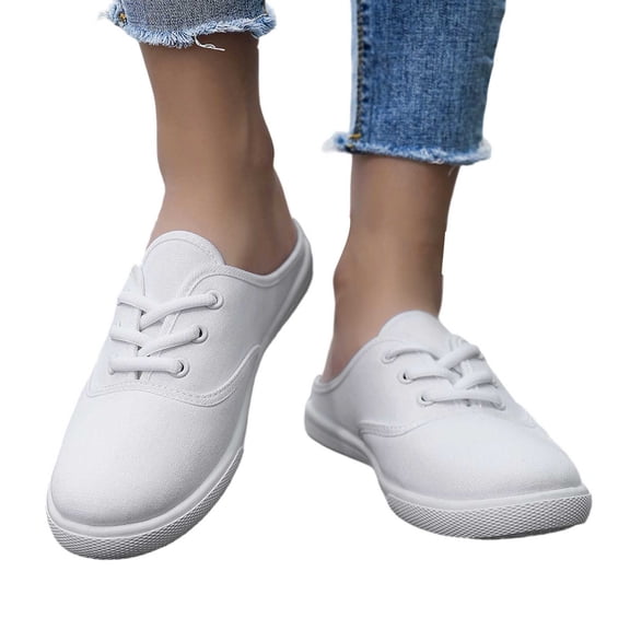 Slippers for Women,Casual Unisex Flat Slide Sandals Breathable Fabric Slippers for Everyday Comfort Wear,Womens Slippers,White,8.5