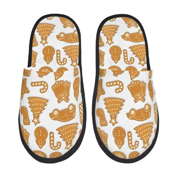 Slippers for Women, Christmas elements Womens Slippers Fuzzy Winter House Shoes, Soft Anti-Skid Slippers Indoor and Outdoor